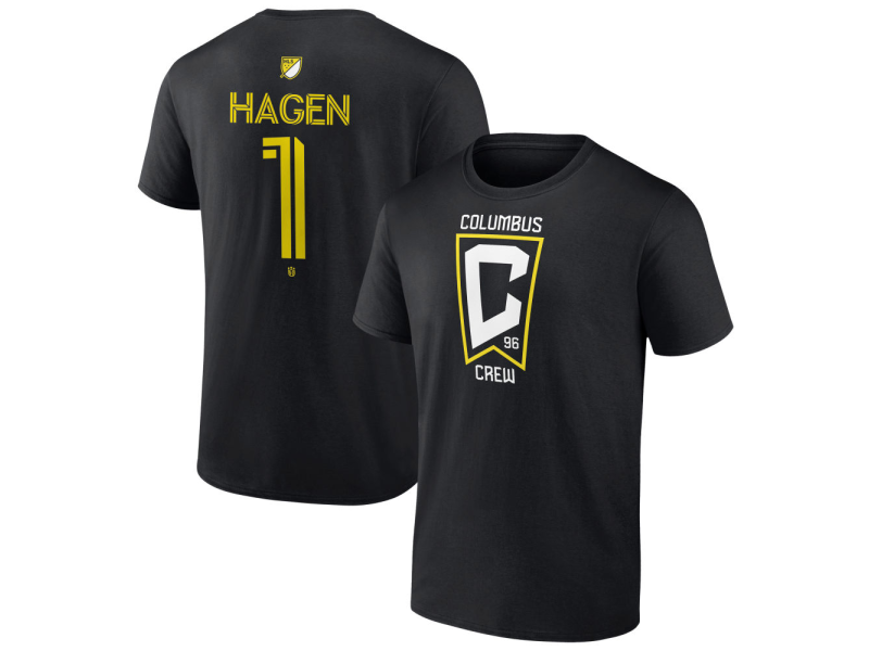 Men's Columbus Crew #1 Nicholas Hagen Team Authentic T-Shirt - Black