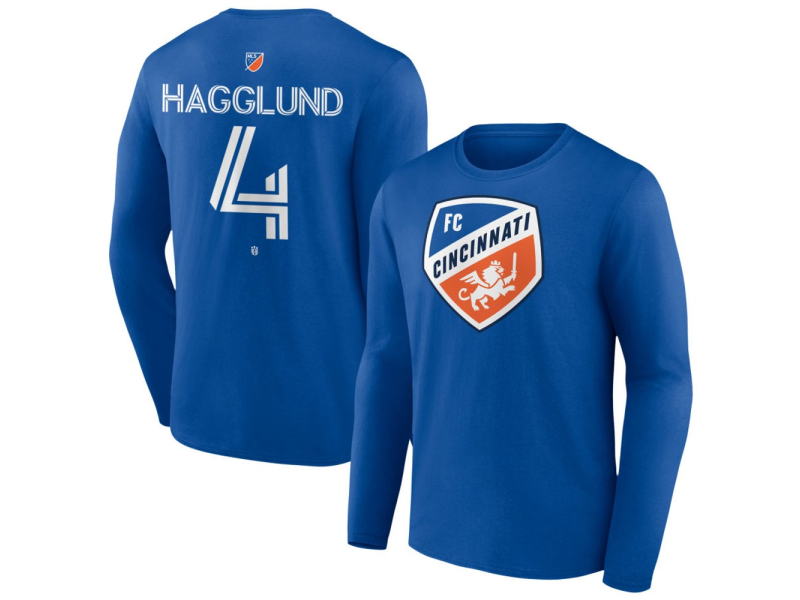 Men's FC Cincinnati #4 Nick Hagglund Team Authentic Long Sleeve T-Shirt - Royal