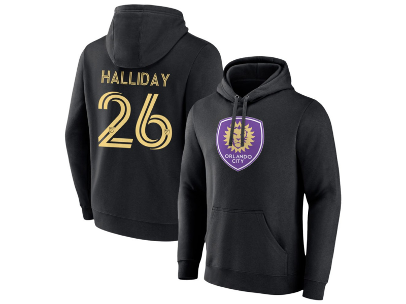 Men's Orlando City SC #26 Michael Halliday Pullover Hoodie - Black