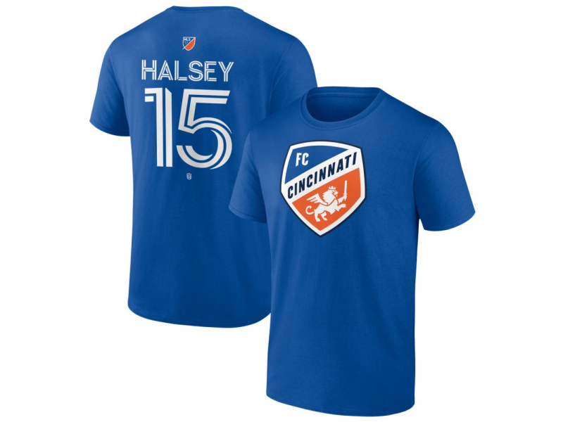 Youth FC Cincinnati #15 Brett Halsey Team Authentic T-Shirt - Royal