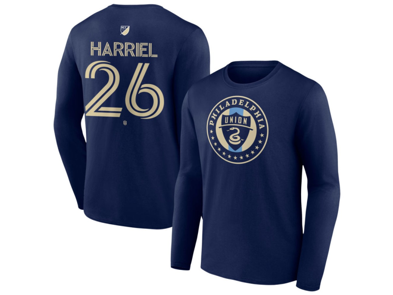 Youth Philadelphia Union #26 Nate Harriel Team Authentic Long Sleeve T-Shirt - Navy