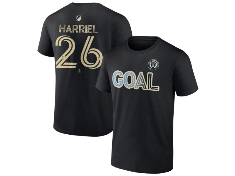 Men's Philadelphia Union Goal #26 Nate Harriel T-Shirt - Black