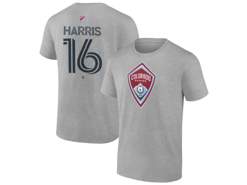Youth Colorado Rapids #16 Alex Harris Team Authentic T-Shirt - Gray