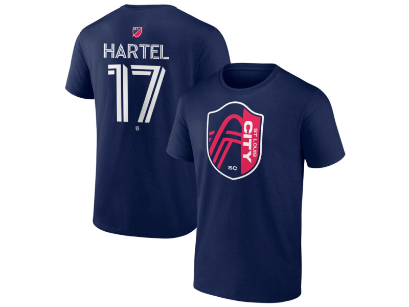 Men's St. Louis City SC #17 Marcel Hartel Team Authentic T-Shirt - Navy