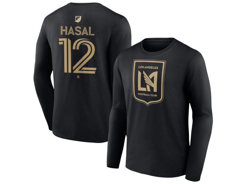 Men's LAFC #12 Thomas Hasal Team Authentic Long Sleeve T-Shirt - Black