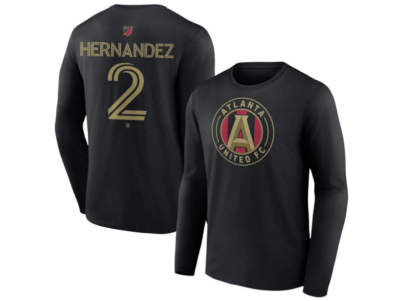 Men's Atlanta United FC #2 Ronald Hernandez Team Authentic Long Sleeve T-Shirt - Black