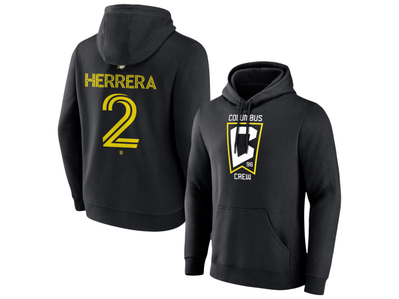 Men's Columbus Crew #2 Andres Herrera Team Authentic Pullover Hoodie - Black