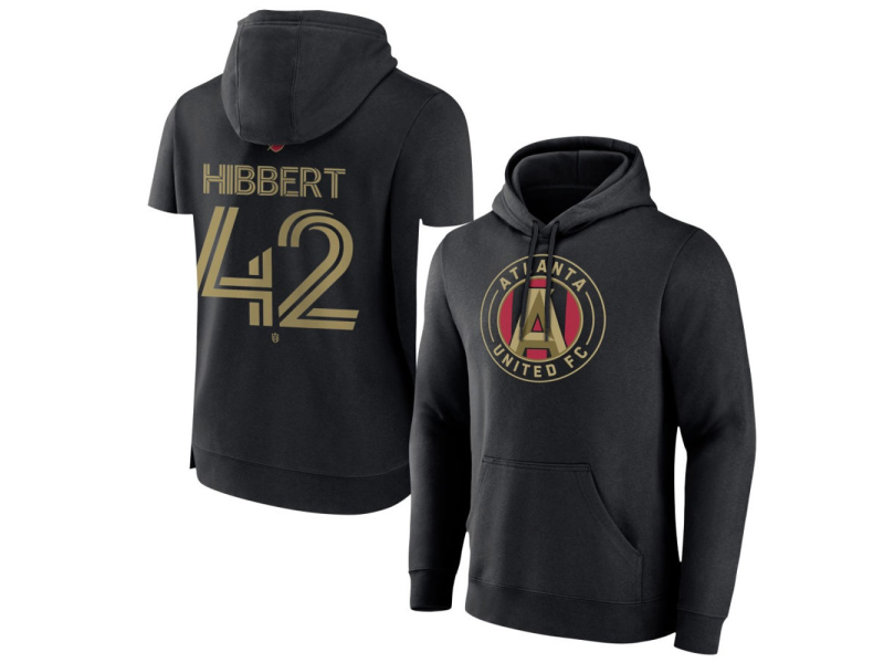 Youth Atlanta United FC #42 Jayden Hibbert Team Authentic Pullover Hoodie - Black