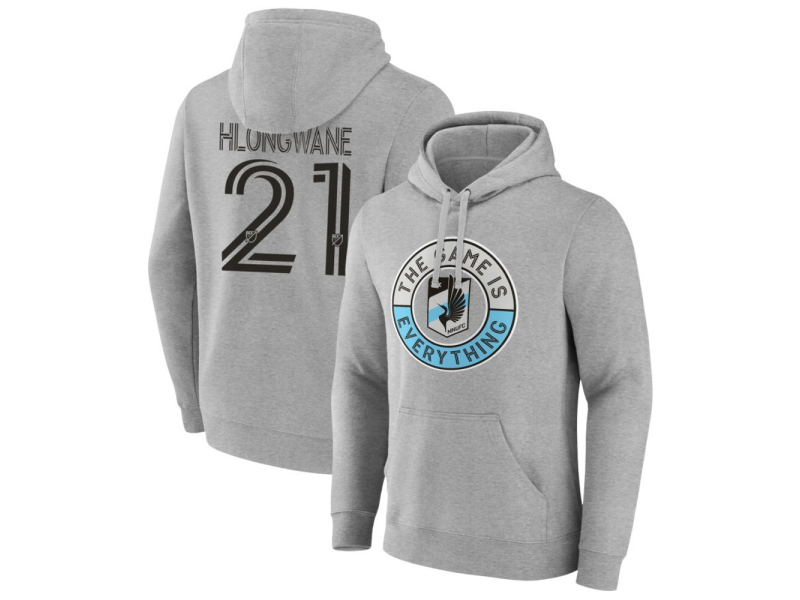 Men's Minnesota United FC The Game Is Everything #21 Bongokuhle Hlongwane Pullover Hoodie - Gray