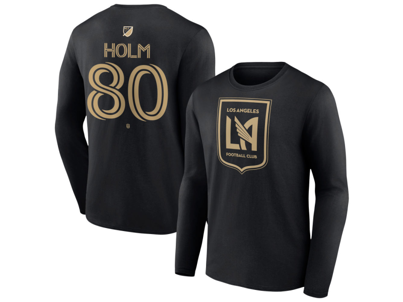 Men's LAFC #80 Odin-Thiago Holm Team Authentic Long Sleeve T-Shirt - Black