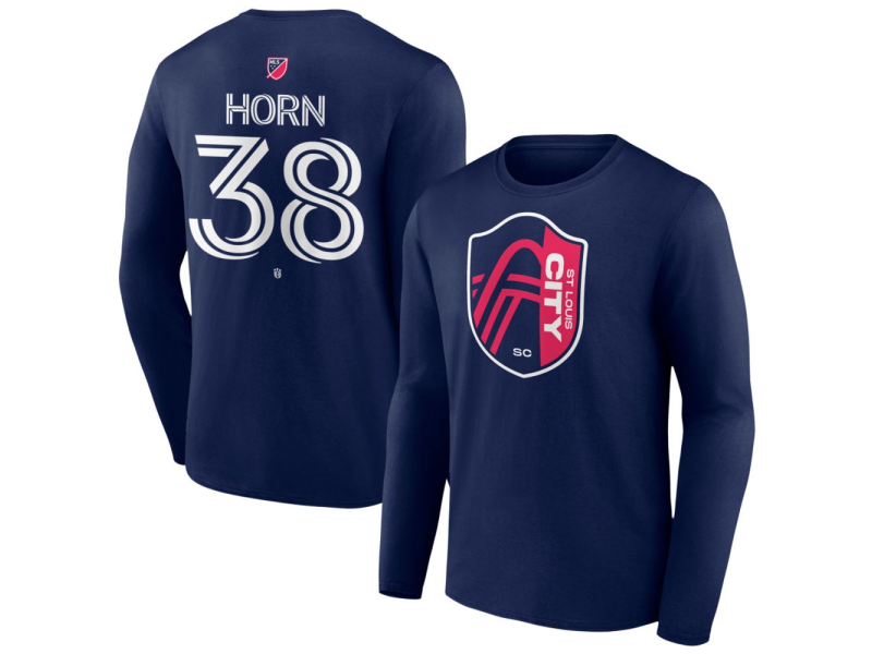Youth St. Louis City SC #38 Jannes Horn Team Authentic Long Sleeve T-Shirt - Navy