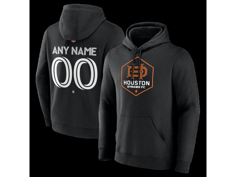 Women's Houston Dynamo FC Authentic Stack Custom Pullover Hoodie - Black