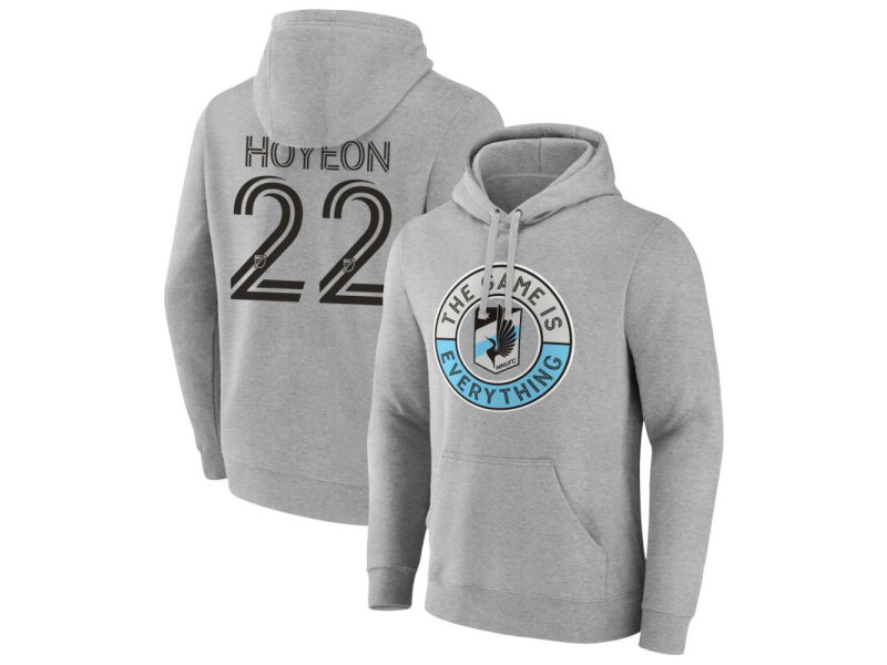 Men's Minnesota United FC The Game Is Everything #22 Hoyeon Jung Pullover Hoodie - Gray