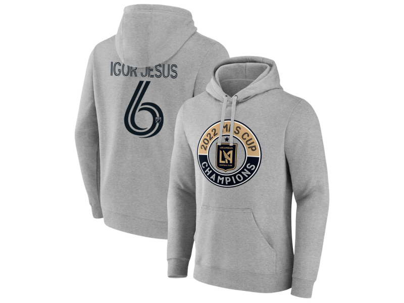 Men's LAFC The Game Is Everything #6 Igor Jesus Pullover Hoodie - Gray