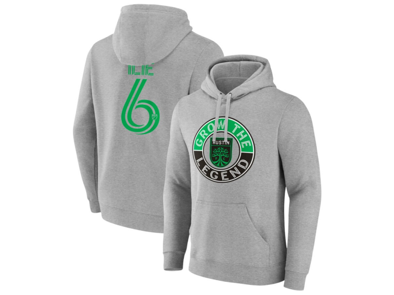 Men's Austin FC The Game Is Everything #6 Ilie Sanchez Pullover Hoodie - Gray