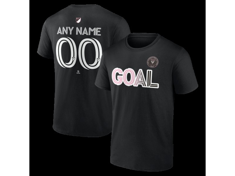 Youth Inter Miami CF Goal Custom T-Shirt - Black