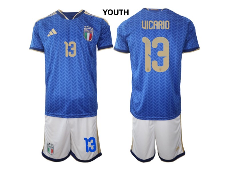 Youth UICARIO Italy 2026 World Cup Home Fan Jersey - Blue