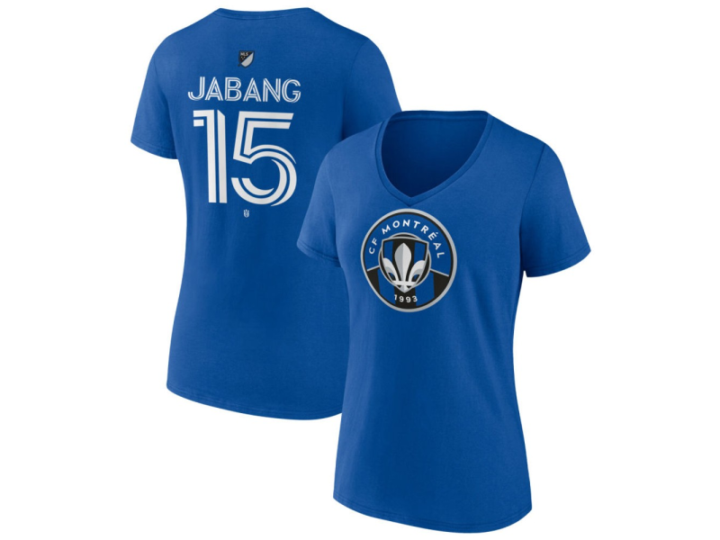 Women's CF Montreal #15 Ousman Jabang Team Authentic V-Neck T-Shirt - Royal
