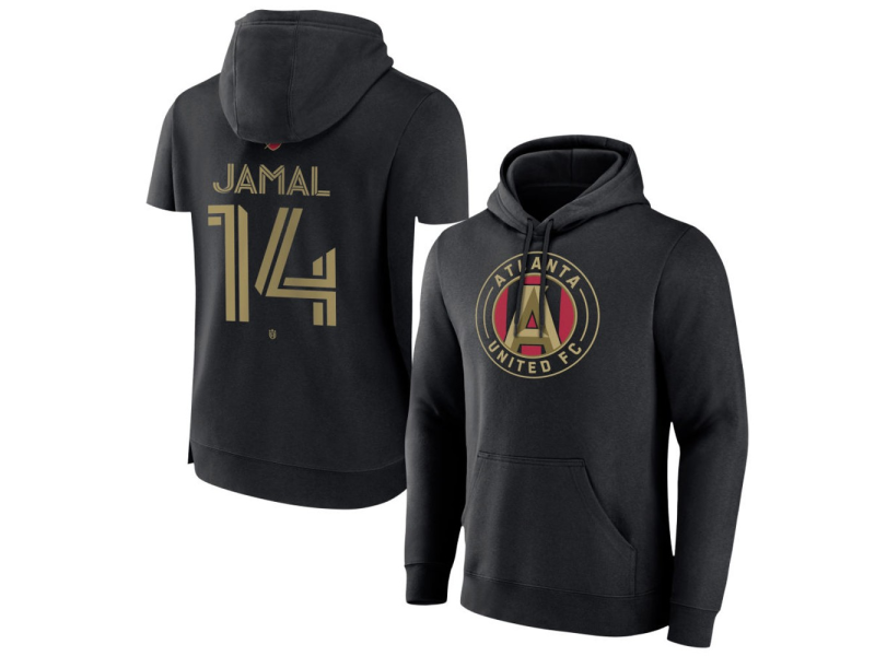 Men's Atlanta United FC #14 Jamal Thiare Team Authentic Pullover Hoodie - Black