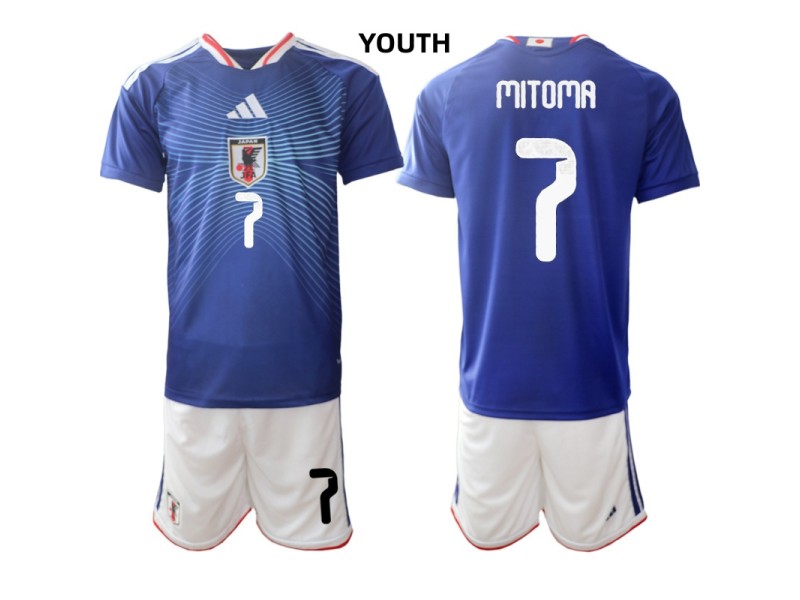 Youth MITOMA Japan 2026 World Cup Home Fan Jersey - Blue