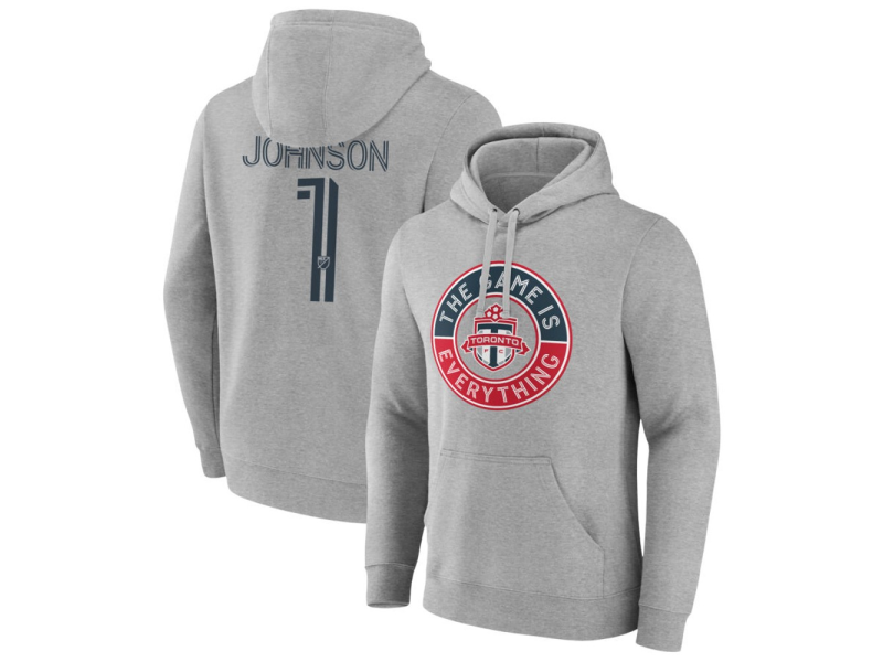 Men's Toronto FC The Game Is Everything #1 Sean Johnson Pullover Hoodie - Gray