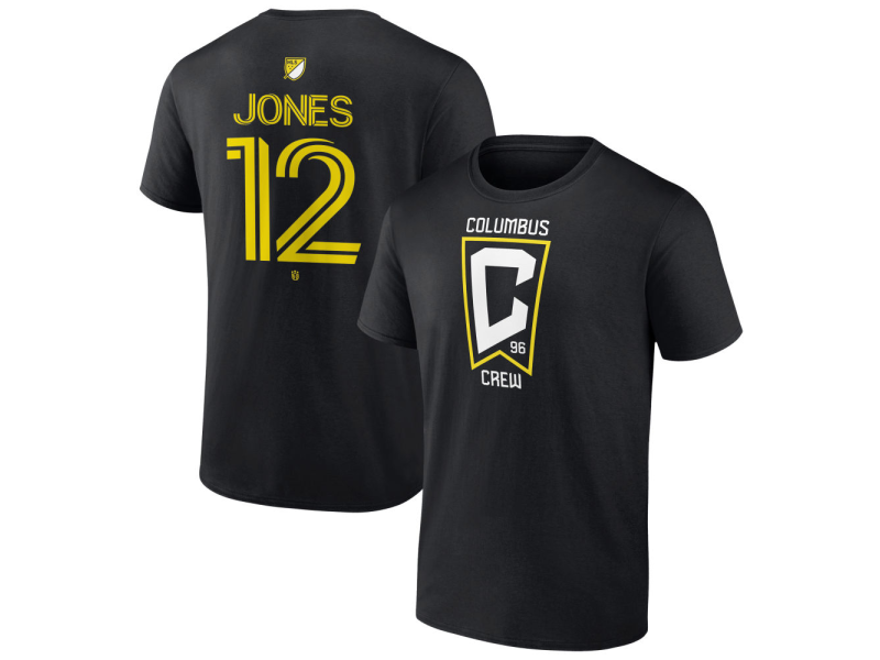 Youth Columbus Crew #12 Dejuan Jones Team Authentic T-Shirt - Black