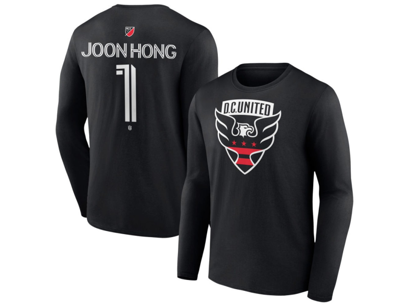 Men's D.C. United #1 Joon Hong Team Authentic Long Sleeve T-Shirt - Black