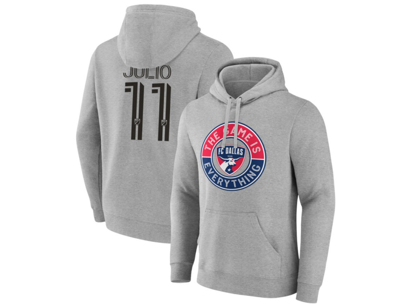 Men's FC Dallas The Game Is Everything #11 Anderson Julio Pullover Hoodie - Gray