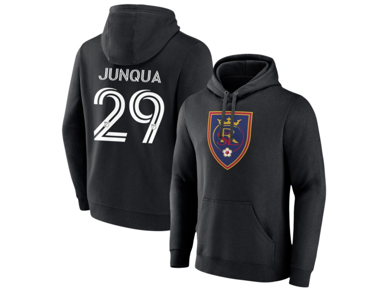 Men's Real Salt Lake #29 Sam Junqua Pullover Hoodie - Black