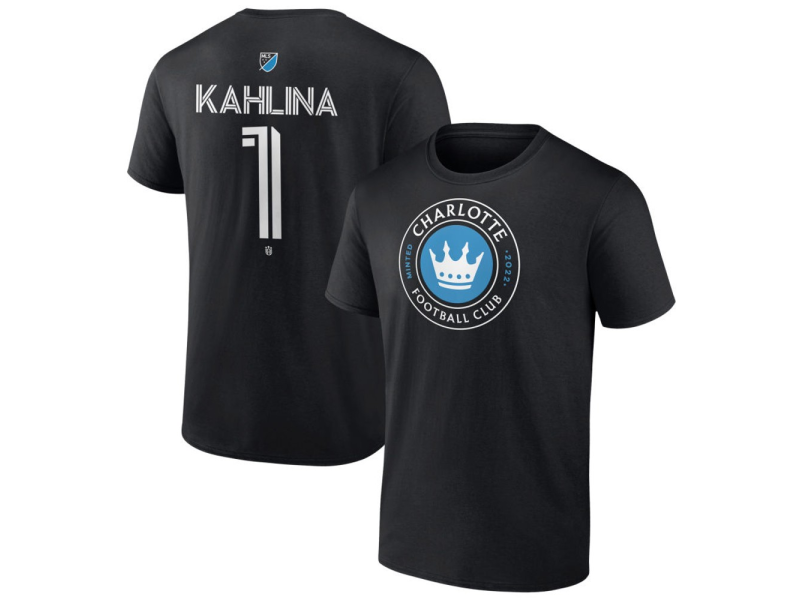 Men's Charlotte FC #1 Kristijan Kahlina Team Authentic T-Shirt - Black