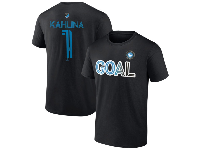 Men's Charlotte FC Goal #1 Kristijan Kahlina T-Shirt - Black