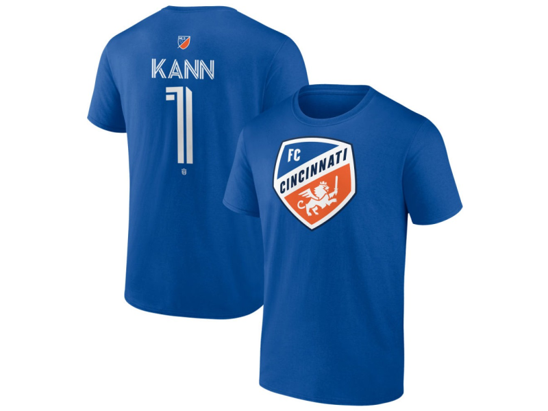 Youth FC Cincinnati #1 Alec Kann Team Authentic T-Shirt - Royal
