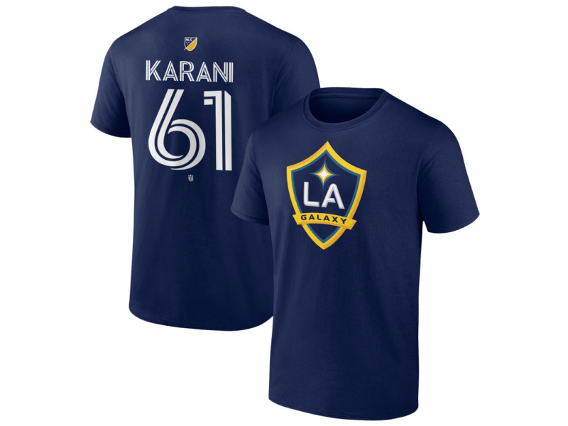 Men's LA Galaxy #61 Sean Karani Team Authentic T-Shirt - Navy