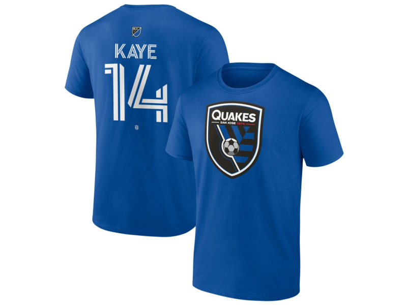 Men's San Jose Earthquakes #14 Mark-Anthony Kaye Team Authentic T-Shirt - Royal