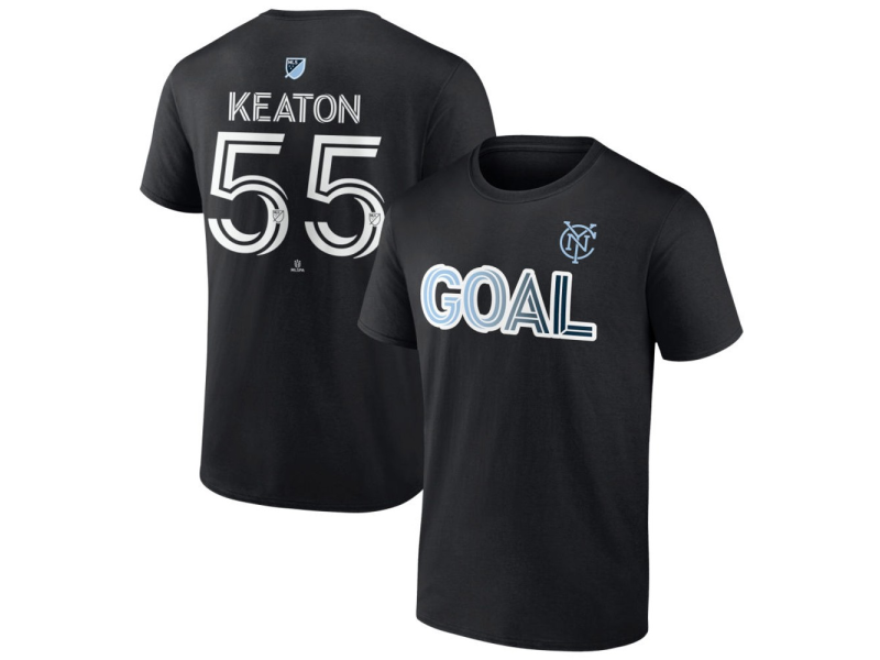 Men's New York City FC Goal #55 Keaton Parks T-Shirt - Black