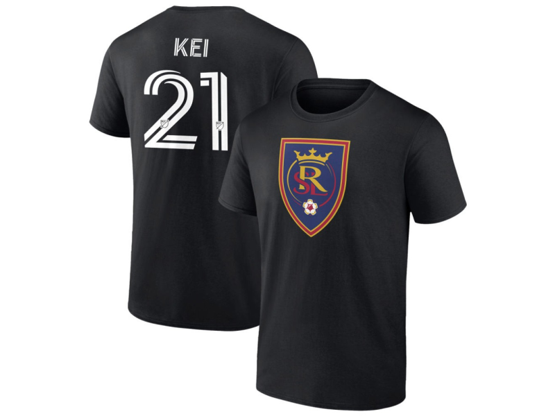 Men's Real Salt Lake #21 Axel Kei T-Shirt - Black