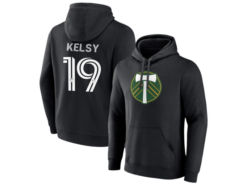 Men's Portland Timbers #19 Kevin Kelsy Pullover Hoodie - Black
