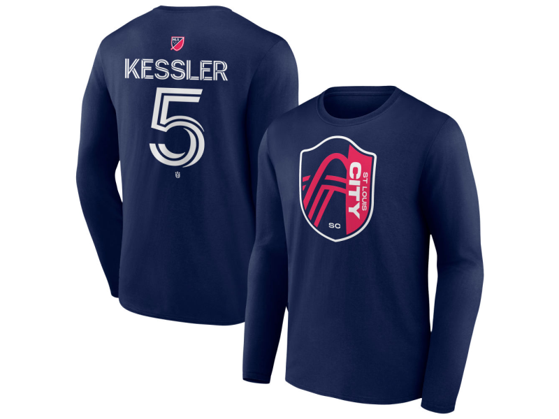 Youth St. Louis City SC #5 Henry Kessler Team Authentic Long Sleeve T-Shirt - Navy