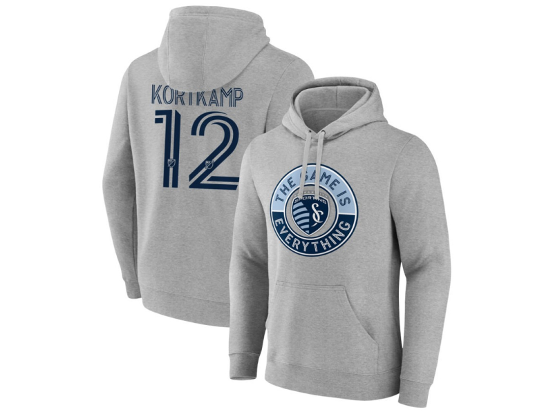Men's Sporting Kansas City The Game Is Everything #12 Jack Kortkamp Pullover Hoodie - Gray