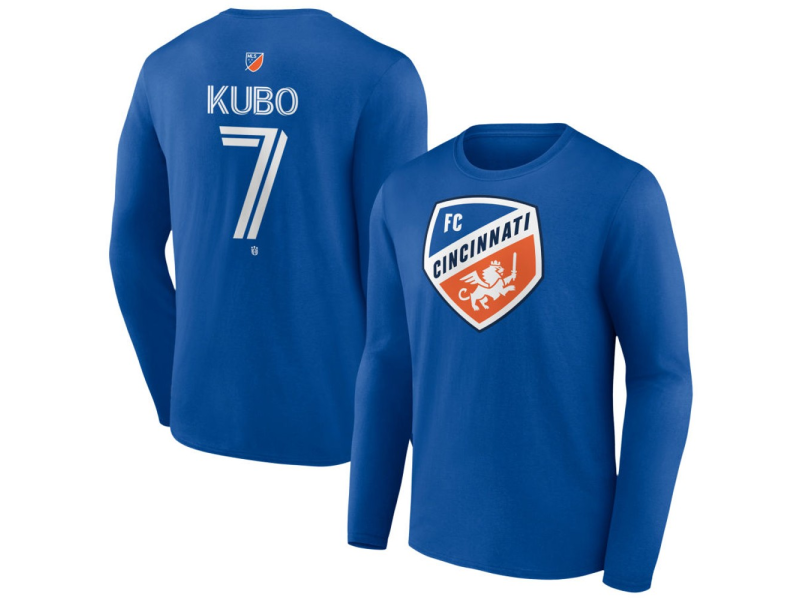 Men's FC Cincinnati #7 Yuya Kubo Team Authentic Long Sleeve T-Shirt - Royal