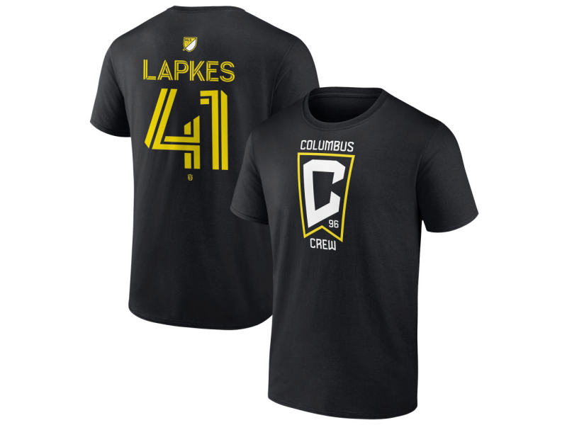 Men's Columbus Crew #41 Stanislav Lapkes Team Authentic T-Shirt - Black