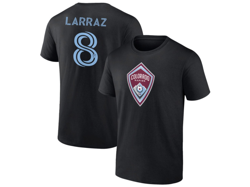 Youth Colorado Rapids #8 Oliver Larraz T-Shirt - Black