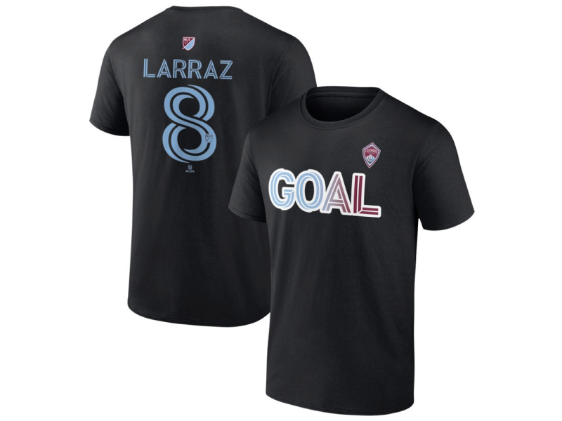 Men's Colorado Rapids Goal #8 Oliver Larraz T-Shirt - Black