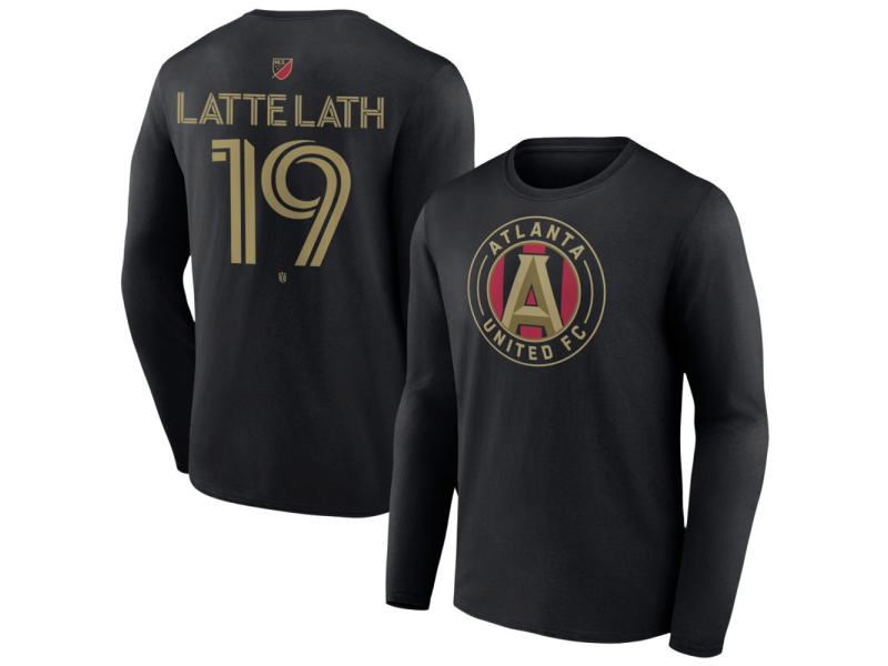 Men's Atlanta United FC #19 Emanuel Latte Lath Team Authentic Long Sleeve T-Shirt - Black