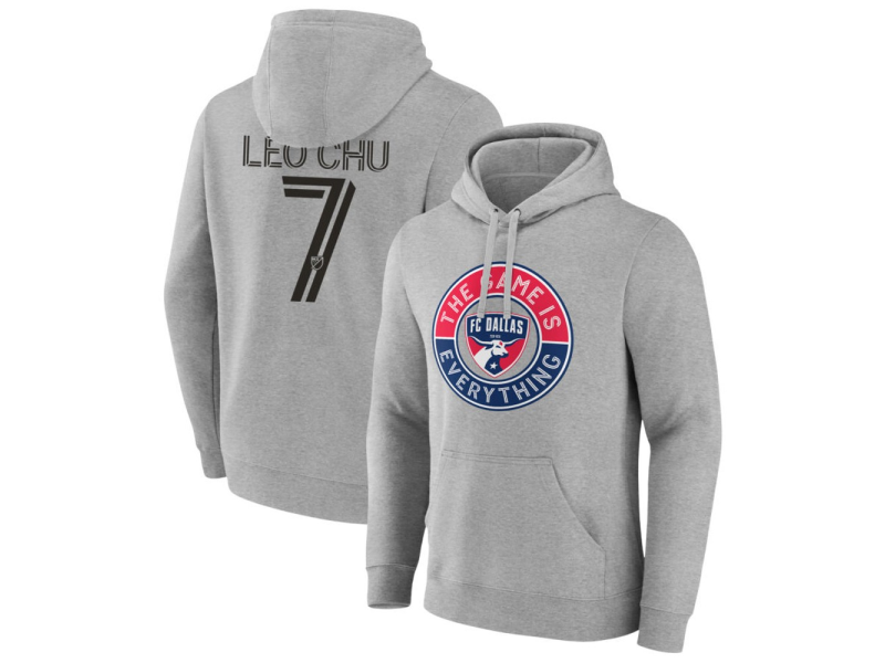 Men's FC Dallas The Game Is Everything #7 Leo Chu Pullover Hoodie - Gray