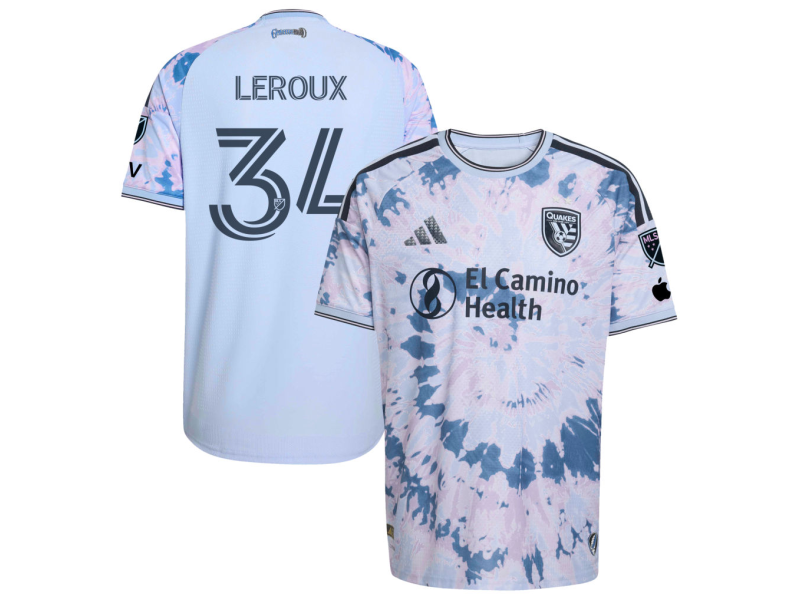 Beau Leroux San Jose Earthquakes 2026 The Dead Edition Player Version Jersey - Light Blue With Patch
