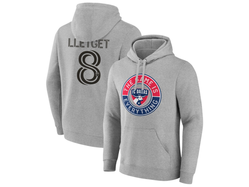 Men's FC Dallas The Game Is Everything #8 Sebastian Lletget Pullover Hoodie - Gray