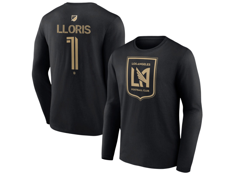 Youth LAFC #1 Hugo Lloris Team Authentic Long Sleeve T-Shirt - Black