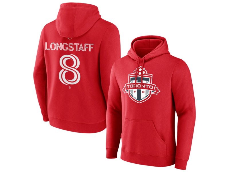 Men's Toronto FC #8 Matty Longstaff Team Authentic Pullover Hoodie - Red