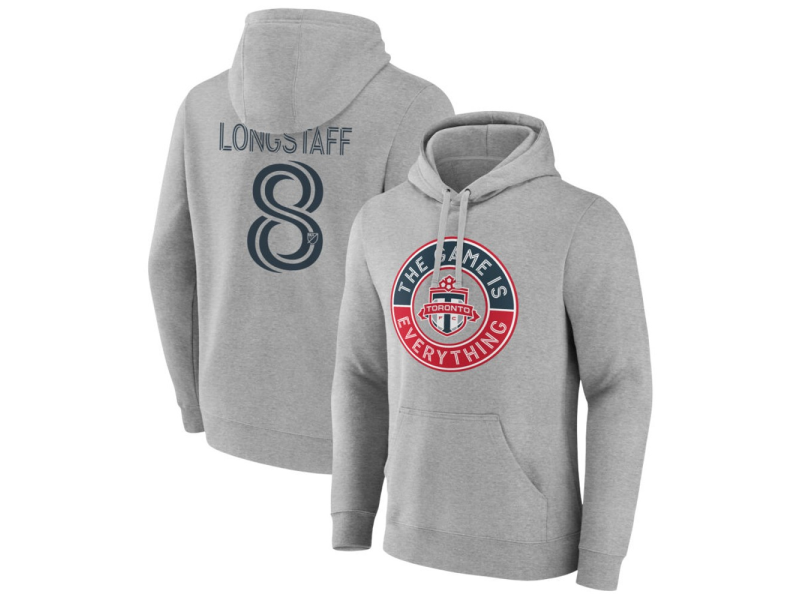 Men's Toronto FC The Game Is Everything #8 Matty Longstaff Pullover Hoodie - Gray